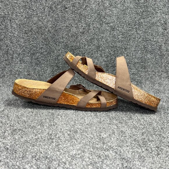 Birkenstock Mayari Sandals Womens Size 9 Brown Briko-Flor Buckle Strap Flip Flop - Picture 7 of 12